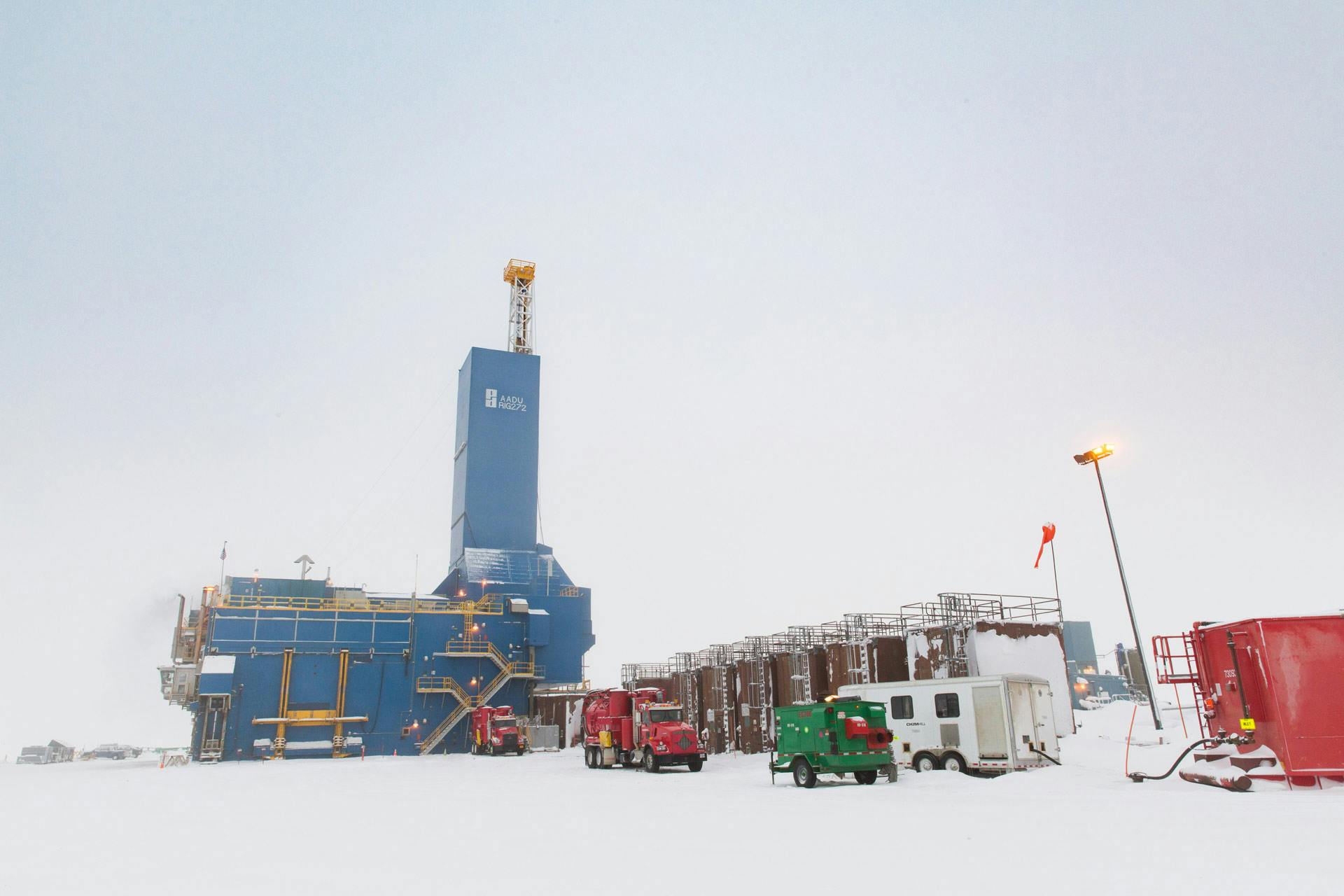 Rig site in winter