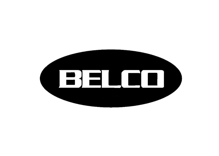 Black egg with the word Belco in it.