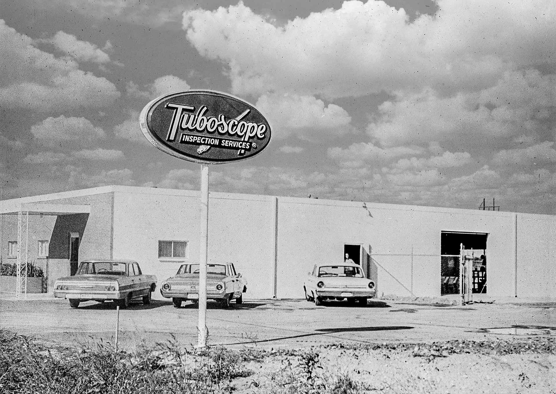 Vintage image of Tuboscope's facility at Homes road in Houston, TX