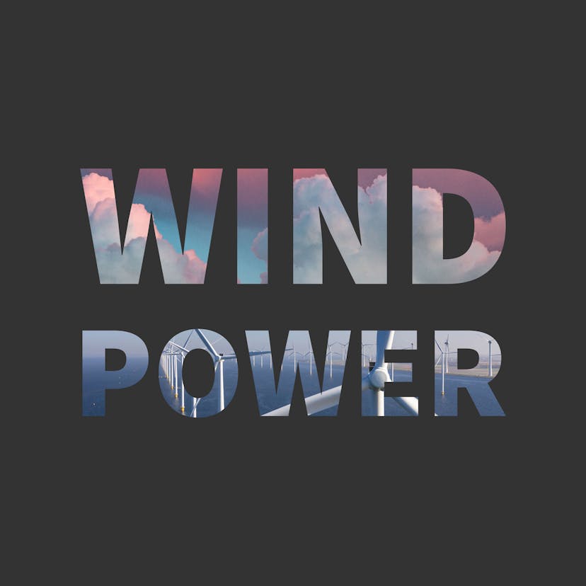 Wind Power word art