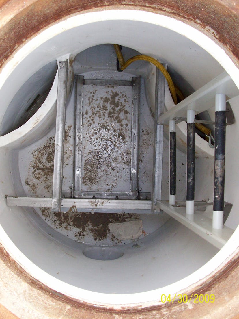 Overhead shot of an energy absorbing manhole