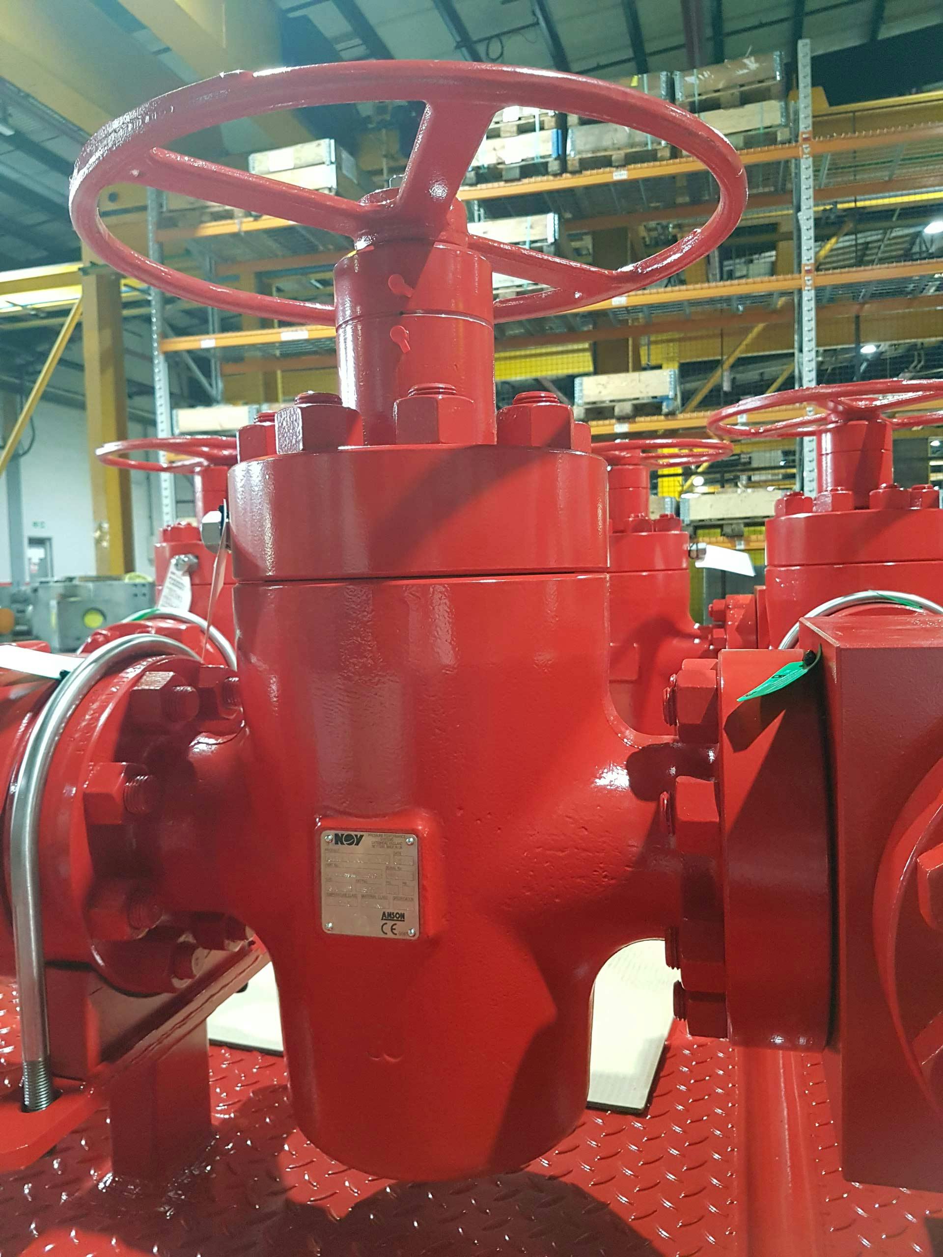 Photo of a gate valve and manifold
