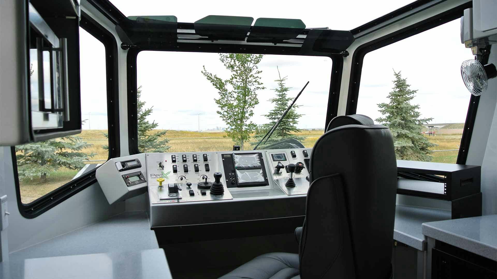 Interior shot of an iMaxx Wireline Logging Truck
