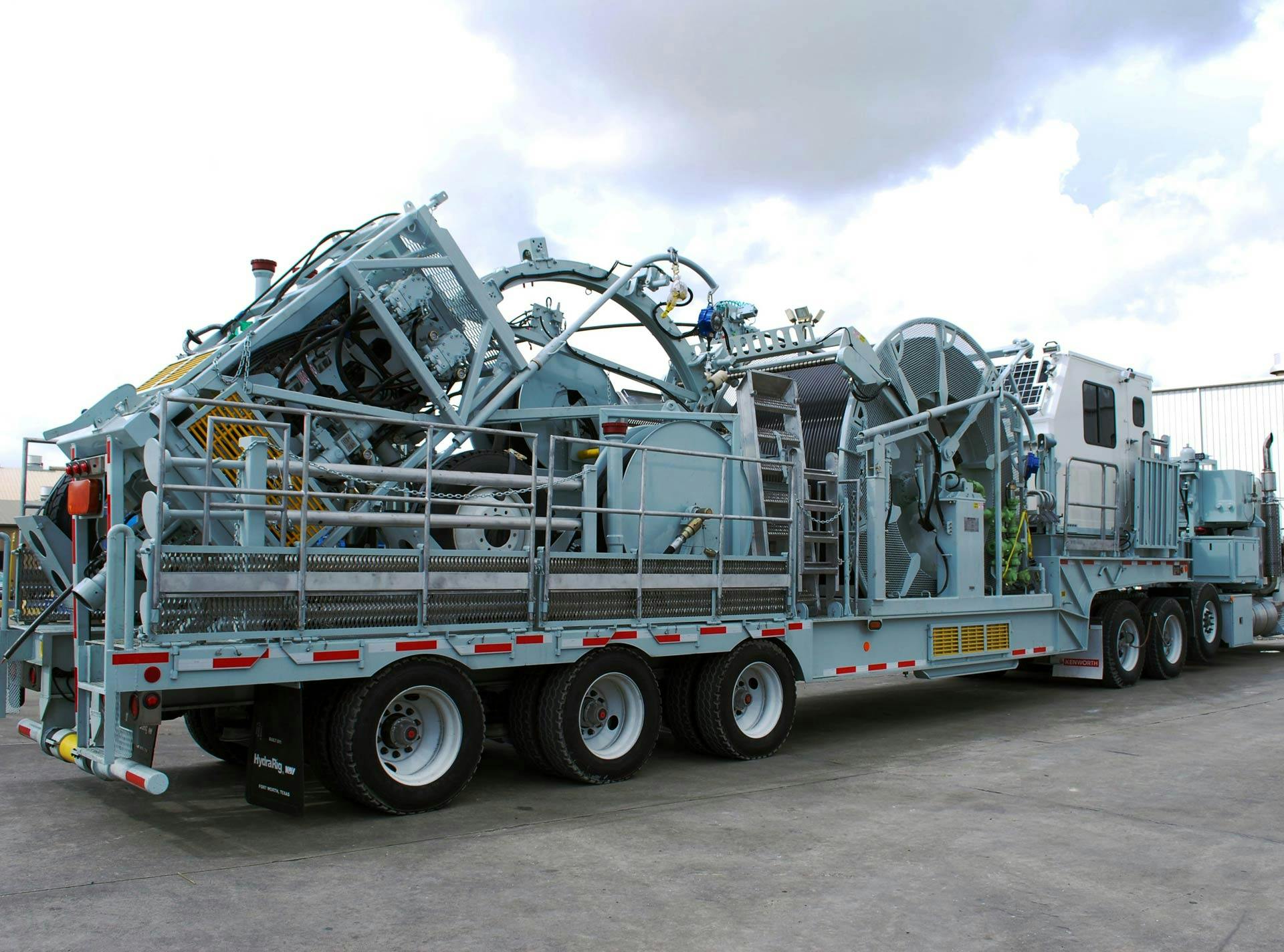 Rear view of Trailer-mounted Coiled Tubing Unit