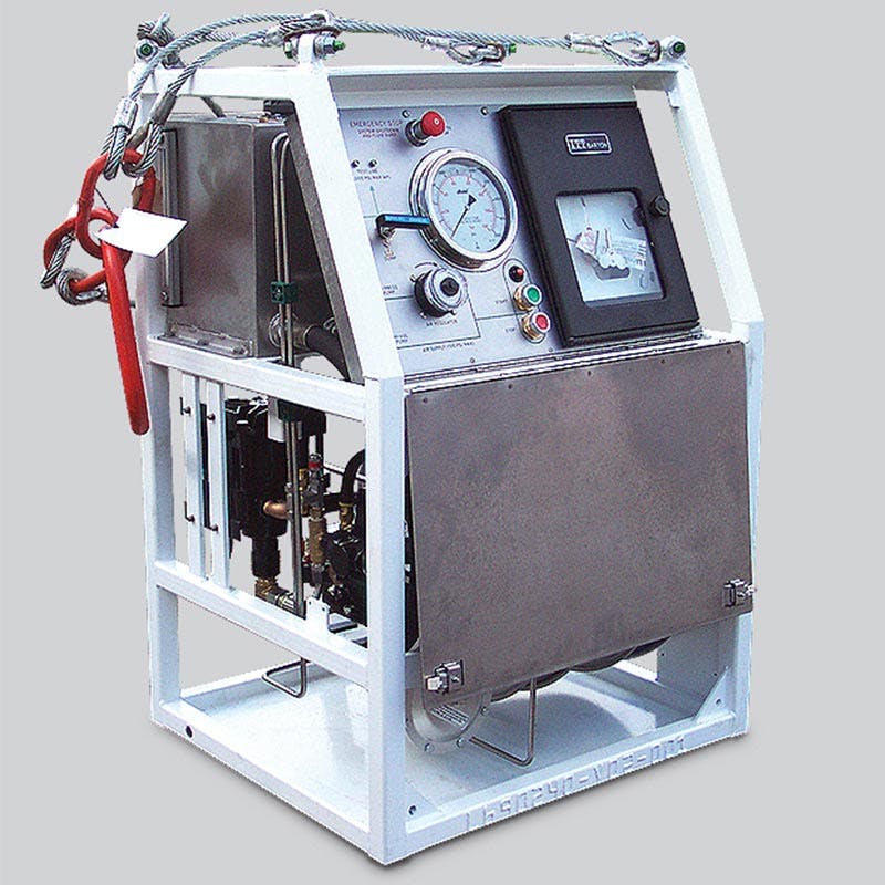 A render of a wireline 700 series pressure test unit