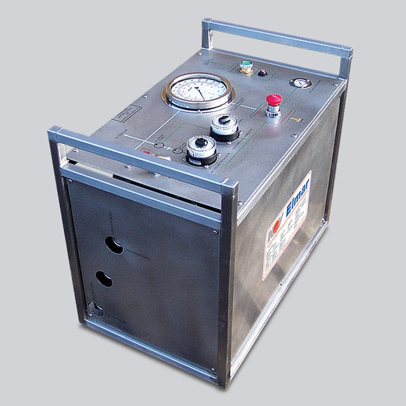 A render of a wireline 800 series pressure test unit