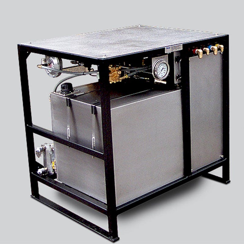 A render of a wireline Maxsafe workshop pressure test unit