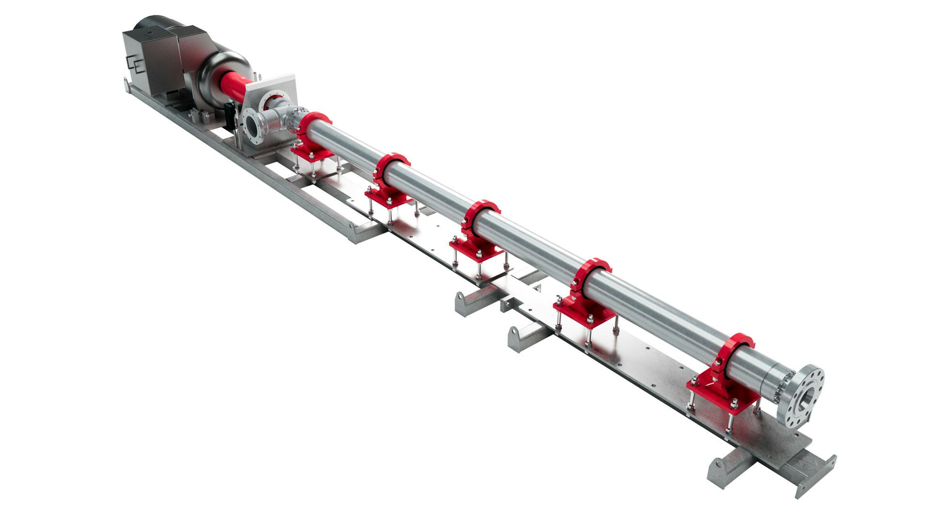 front overhead angle render of Mach 1 Horizontal Pumping System