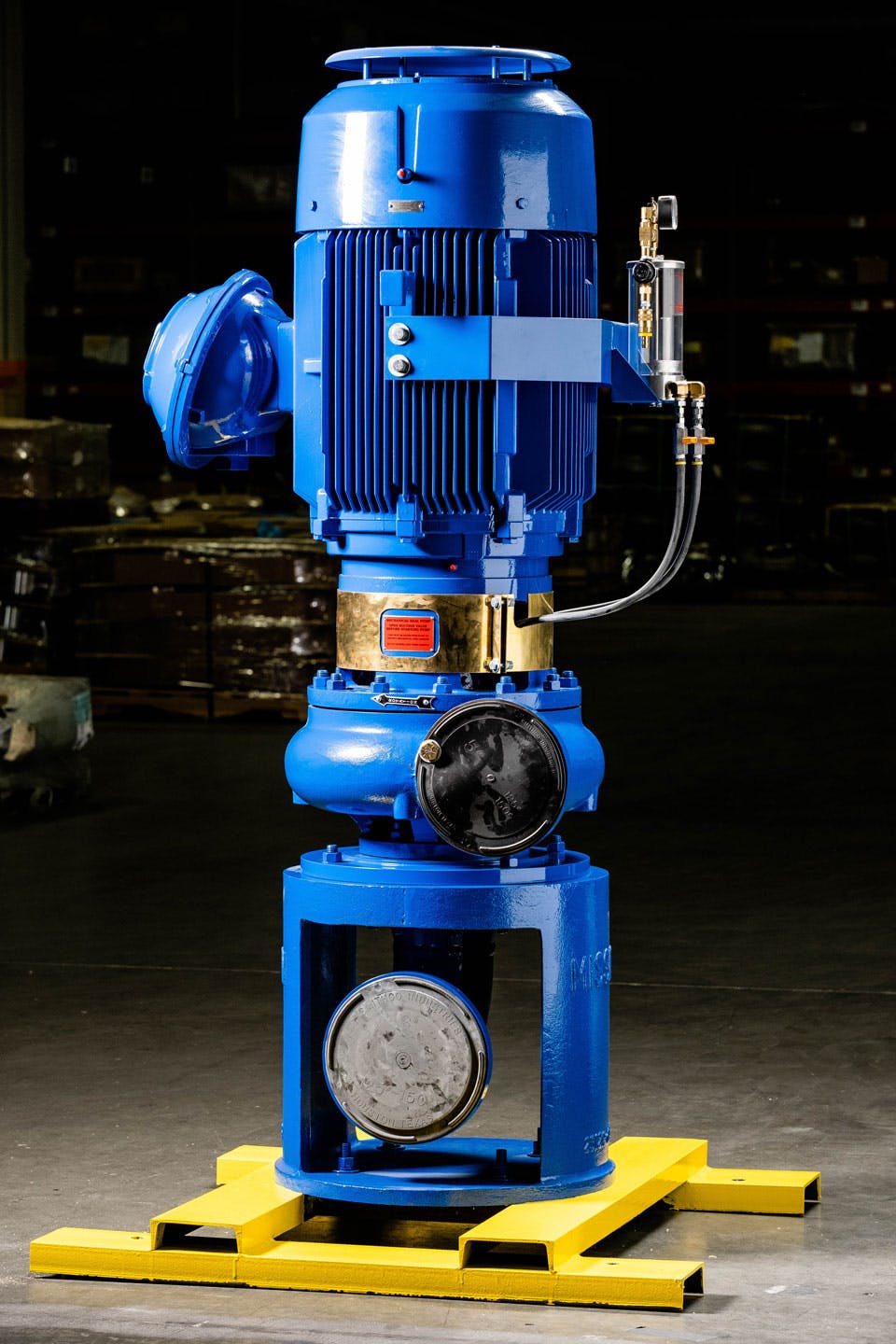 Blue vertical Mission pump