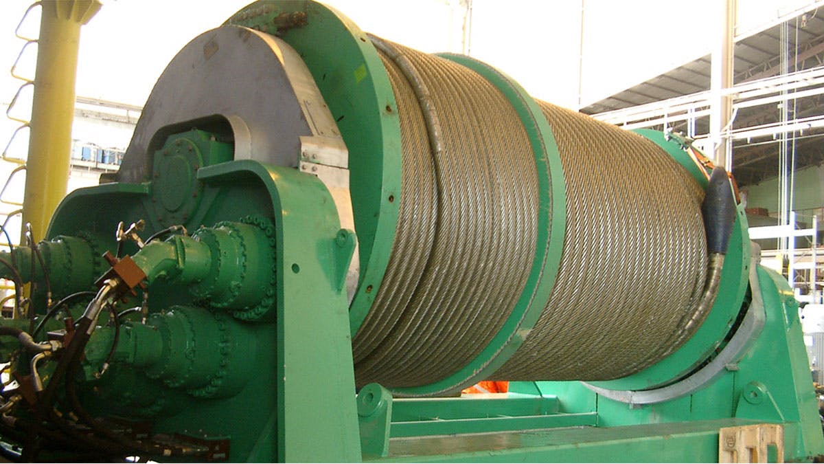 Wire spooling system for Riser Pull in System