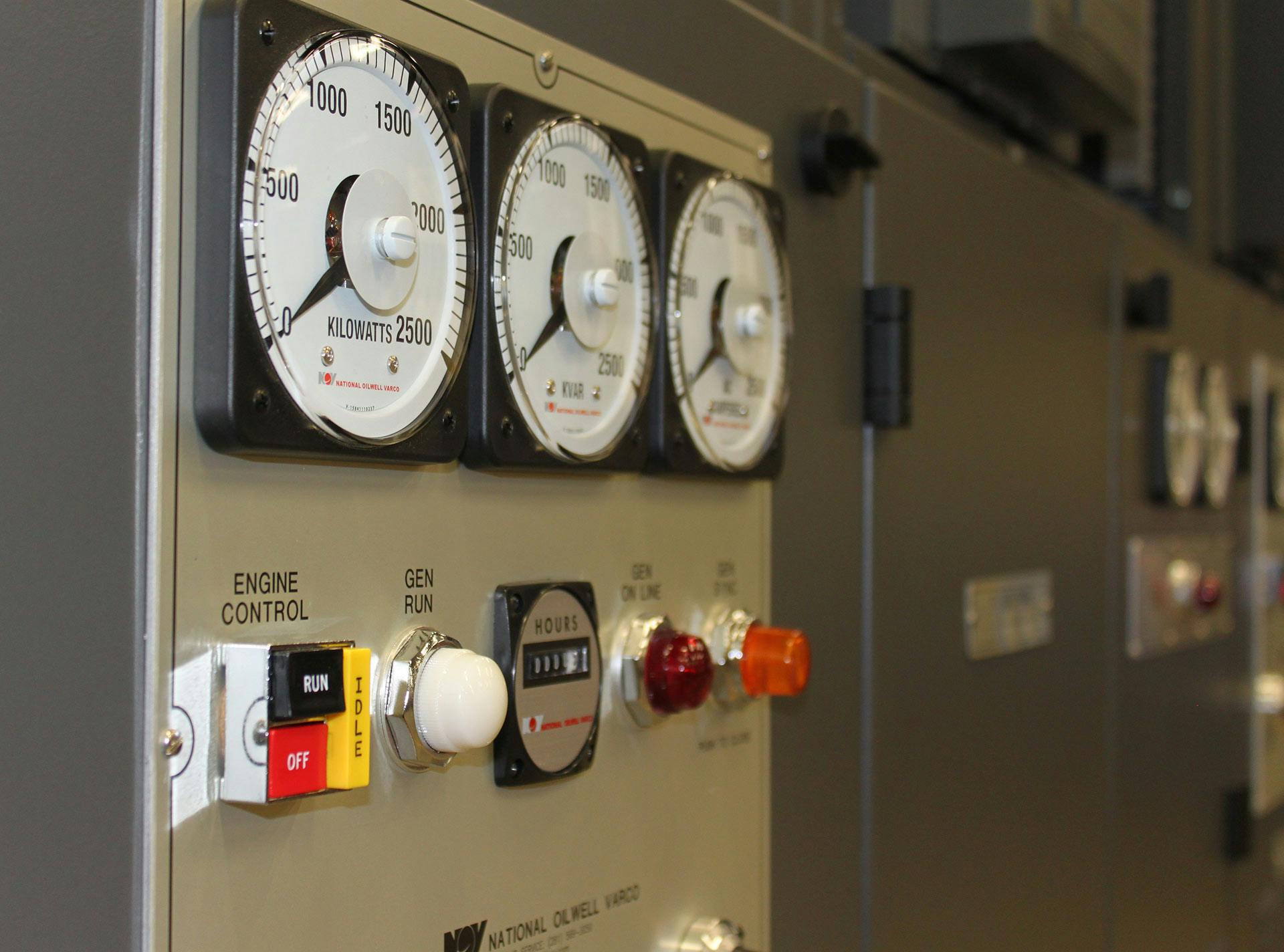 Series of gauges on a power system