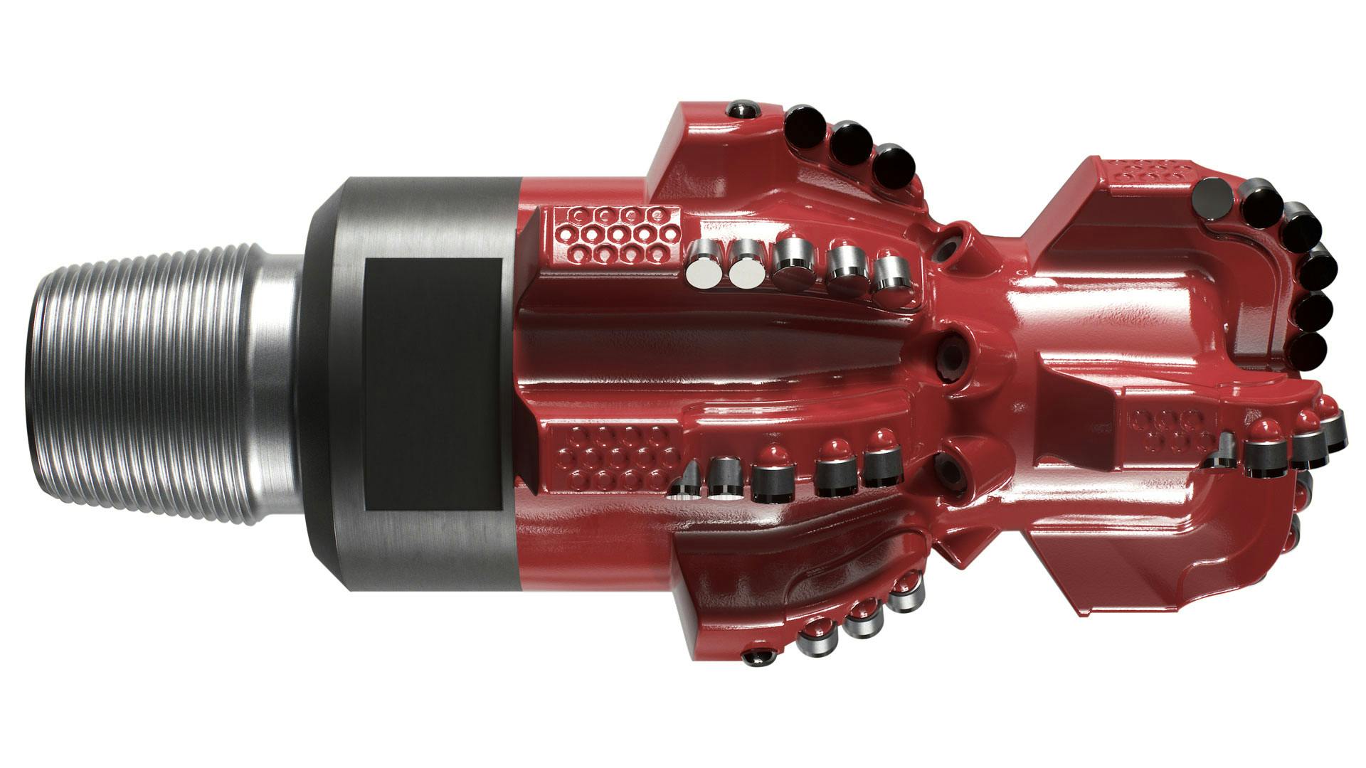 Bottom view render of a Tektonic Bi-Center Drill Bit