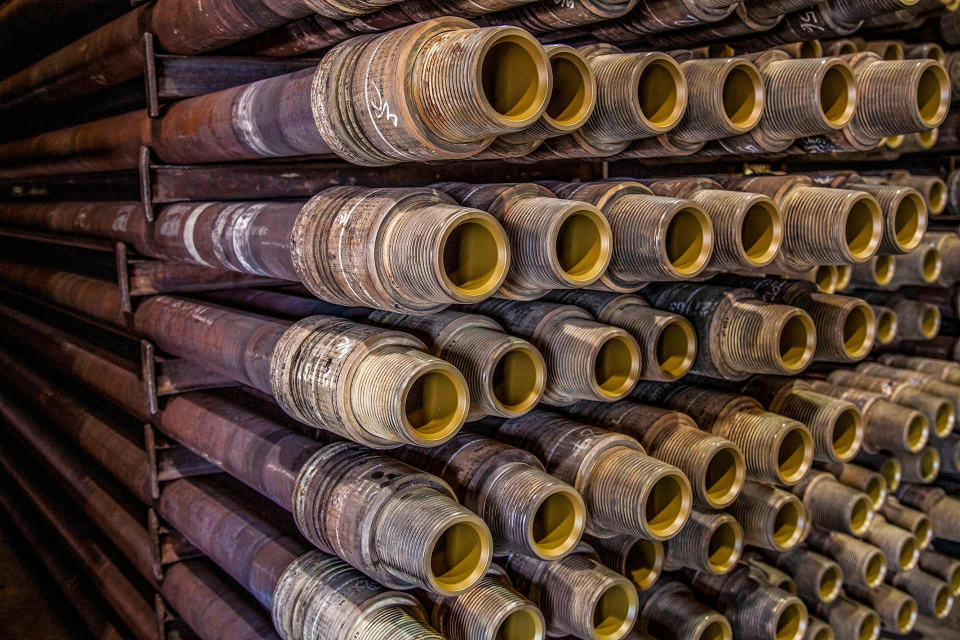 Stacked drill pipe with internal coating