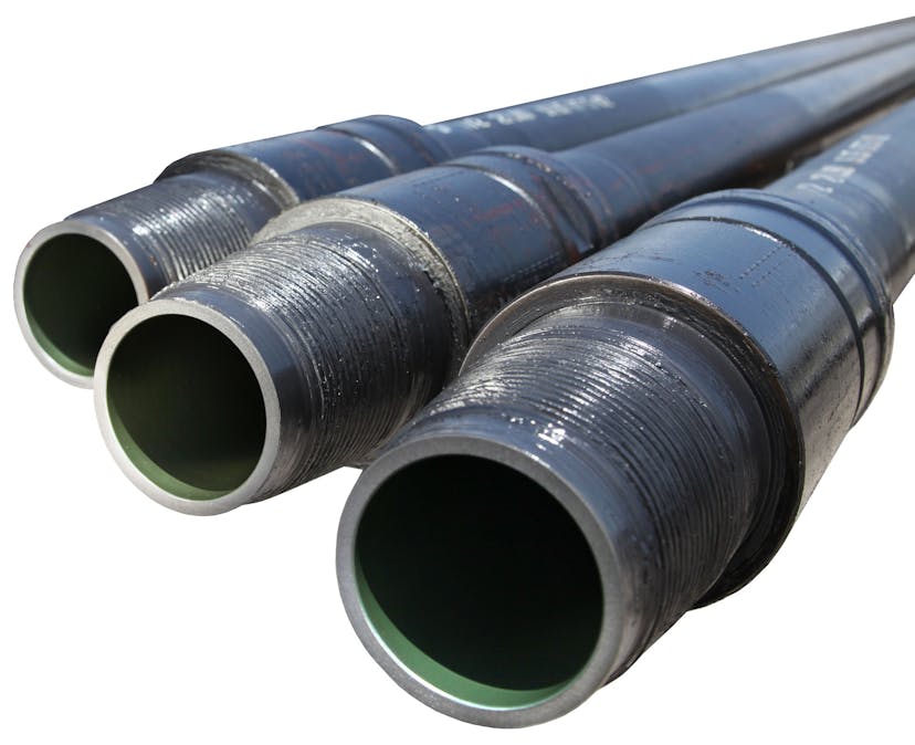 Up close render of TK coating pipes