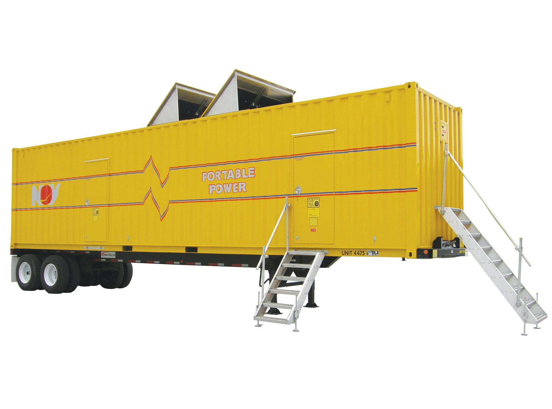 A render of a large portable power generator unit