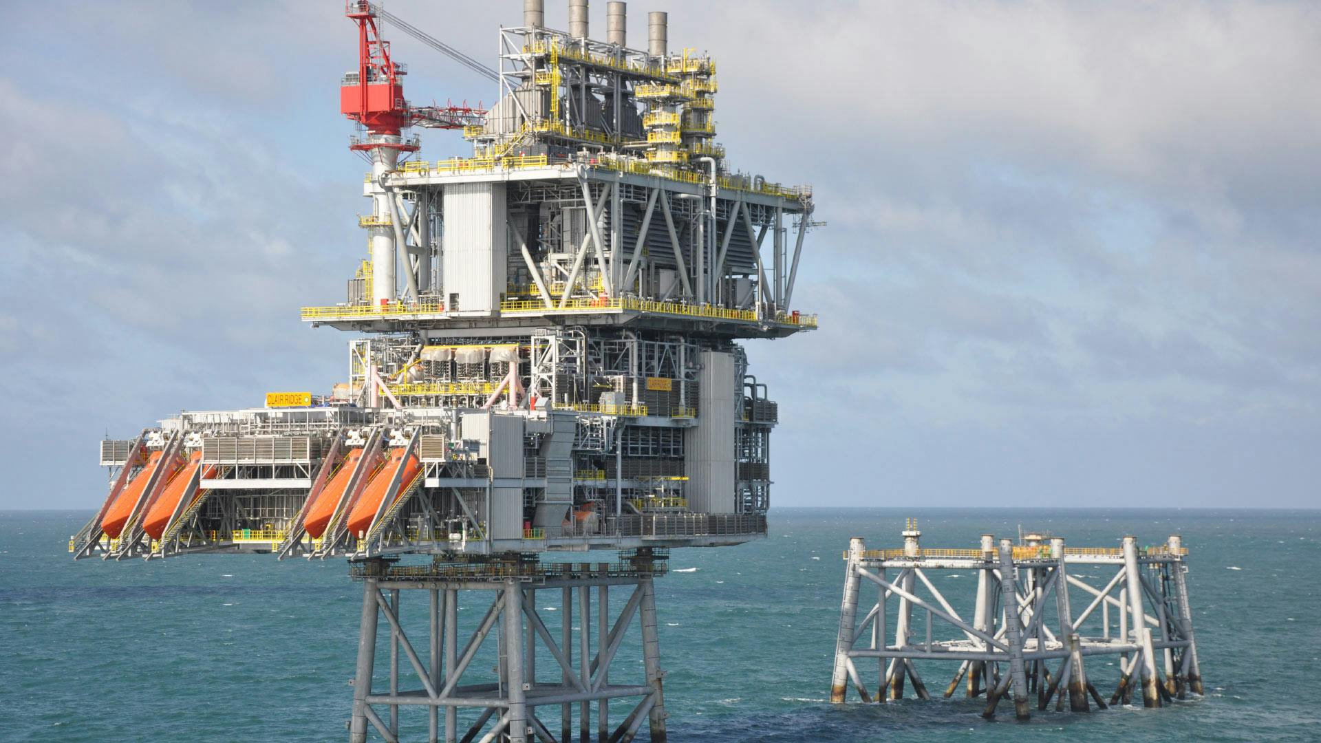 An offshore BP Clair rig 